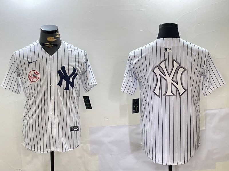 Men New York Yankees Blank White stripe Game 2024 Nike MLB Jersey style 102710->new york yankees->MLB Jersey